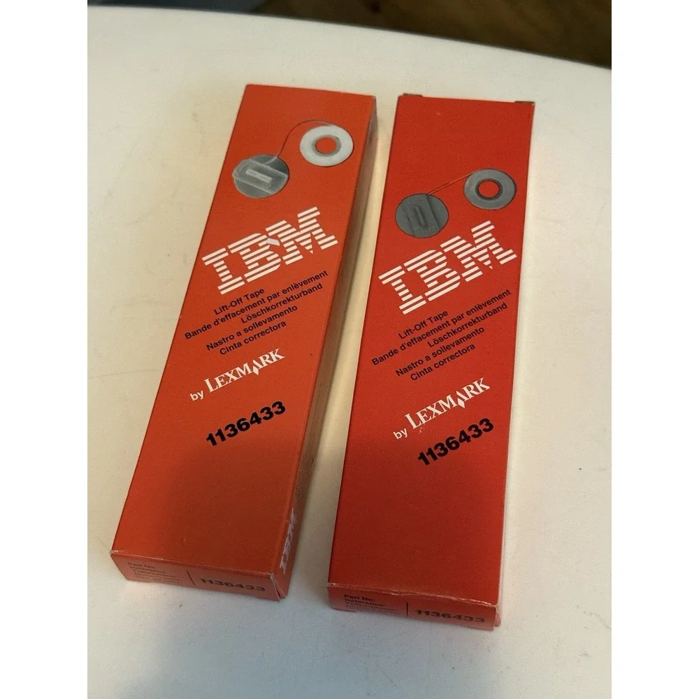 IBM LEXMARK LIFT OFF TAPE 1136433 5 ribbons in box. Lot Of 2 Boxes , Open‎ Box